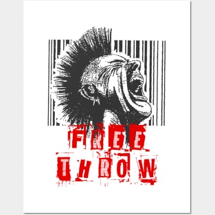 free throw on the barcode punk Posters and Art